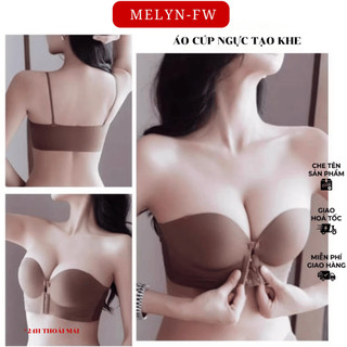 Áo lót áo ngực bra nữ MELYN-FW chất su áo không dây cài trước nâng ngực tạo khe mút dày 4cm che mỡ
