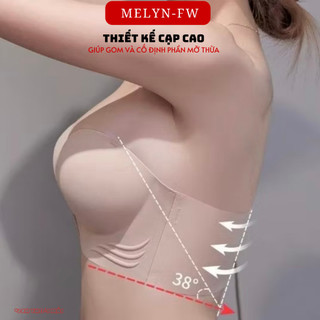 Áo lót áo ngực bra nữ MELYN-FW chất su áo không dây cài trước nâng ngực tạo khe mút dày 4cm che mỡ