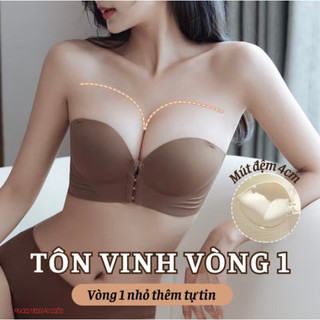 Áo lót áo ngực bra nữ MELYN-FW chất su áo không dây cài trước nâng ngực tạo khe mút dày 4cm che mỡ