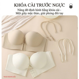 Áo lót áo ngực bra nữ MELYN-FW chất su áo không dây cài trước nâng ngực tạo khe mút dày 4cm che mỡ