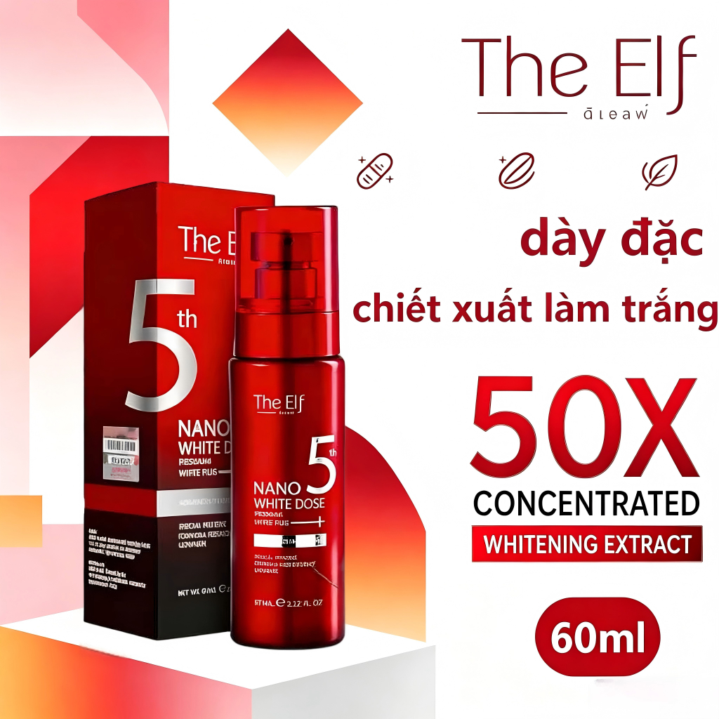 Phiên bản gốc Thái Lan - Tinh chất dưỡng trắng Elf, thích hợp làm trắng da, chống lão hóa, xóa tàn