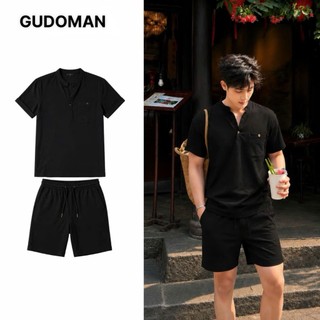 Set Bộ Đũi Nam Tay Ngắn Cổ Tàu Chất Đũi Vân Mây Form Vừa Phong Cách Hàn Quốc Đi Biển Đi Chơi