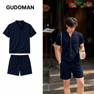 Set Bộ Đũi Nam Tay Ngắn Cổ Tàu Chất Đũi Vân Mây Form Vừa Phong Cách Hàn Quốc Đi Biển Đi Chơi