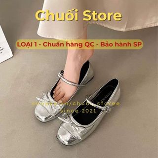 Giày bệt nữ da PU tổng hợp dệt vải đế cao su phong cách tiểu thư nhẹ nhàng chất liệu cao cấp