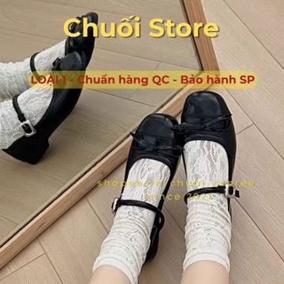 Giày bệt nữ da PU tổng hợp dệt vải đế cao su phong cách tiểu thư nhẹ nhàng chất liệu cao cấp