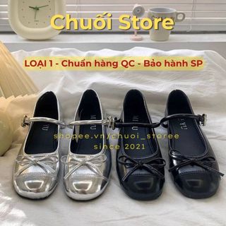 Giày bệt nữ da PU tổng hợp dệt vải đế cao su phong cách tiểu thư nhẹ nhàng chất liệu cao cấp
