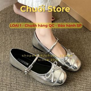 Giày bệt nữ da PU tổng hợp dệt vải đế cao su phong cách tiểu thư nhẹ nhàng chất liệu cao cấp
