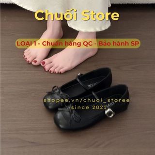 Giày bệt nữ da PU tổng hợp dệt vải đế cao su xinh xắn nhỏ nhắn nhẹ nhàng tiểu thư