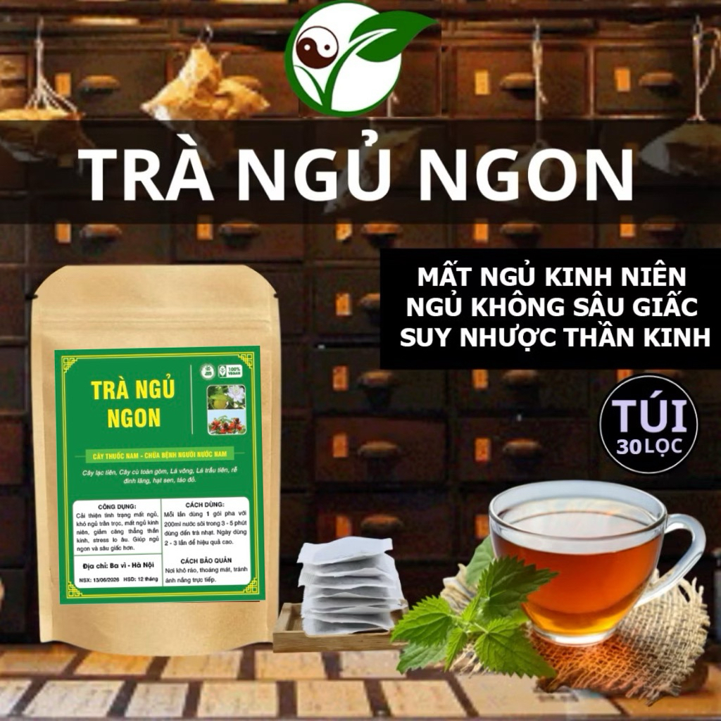 Trà An Thần Ngủ Ngon, Mất ngủ Kinh niên, giảm stress, hoa mắt chóng mặt