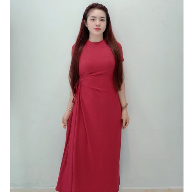 Đầm tay ngắn rút eo siêu tôn dáng che khuyết điểm có size lớn dưới 85kí