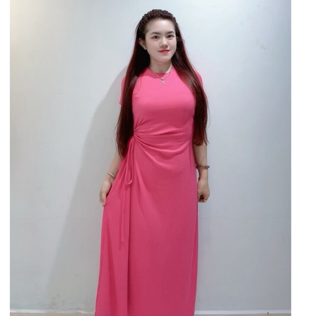 Đầm tay ngắn rút eo siêu tôn dáng che khuyết điểm có size lớn dưới 85kí