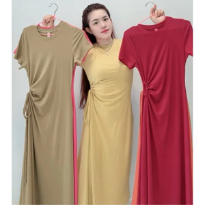 Đầm tay ngắn rút eo siêu tôn dáng che khuyết điểm có size lớn dưới 85kí