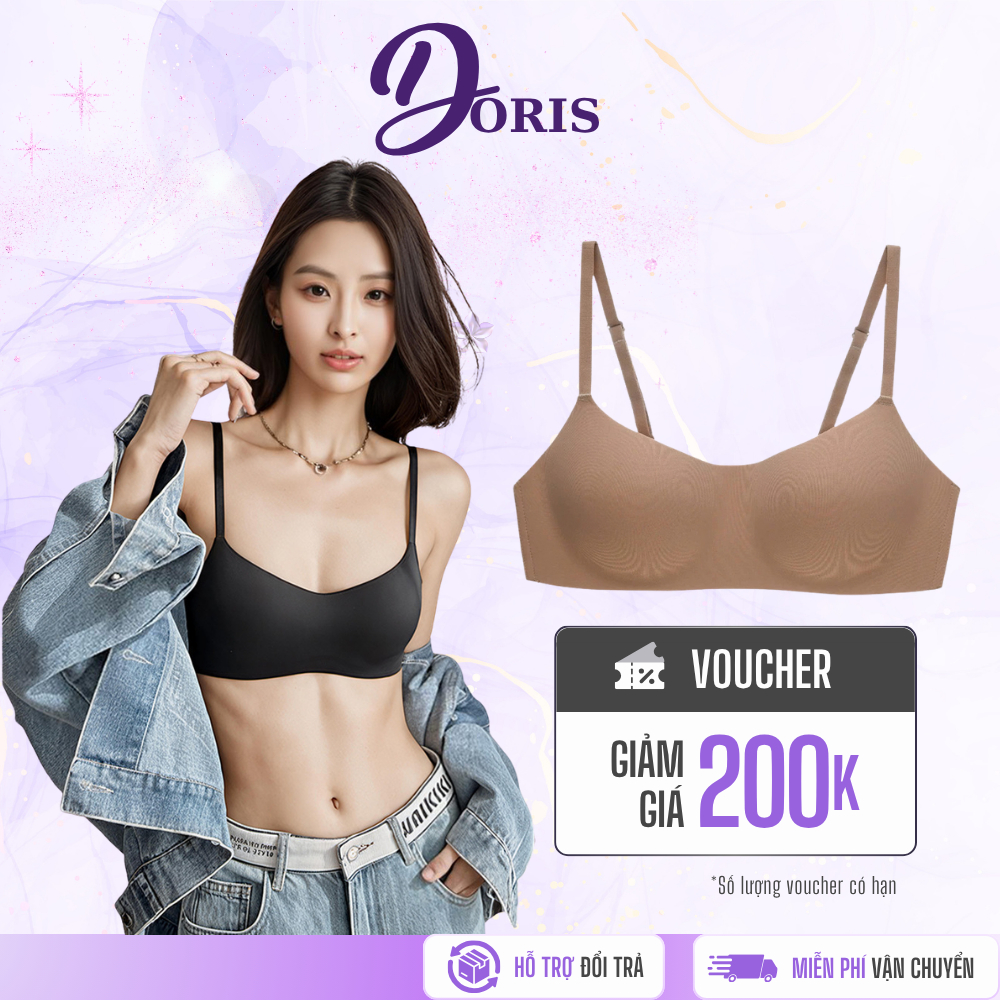 Áo Ngực Không Gọng Mềm Mại - Áo Lót Nữ Thoáng Mát Co Giãn, Mặc Cả Ngày Thoải Mái DORIS 115