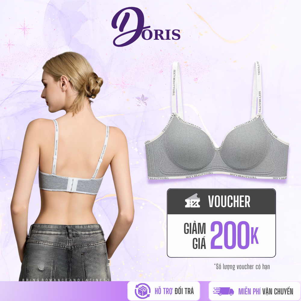 Áo Ngực Cotton Mút Dày 5cm Nâng Ngực Không Gọng Mềm Mại Thoải Mái DORIS A04