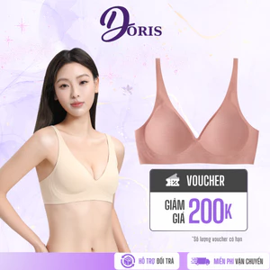 Áo Ngực Không Gọng Đúc Su Đệm Mỏng Mềm Mại Co Giãn 4 Chiều Thoáng Mát Không Lộ Viền DORIS 5509