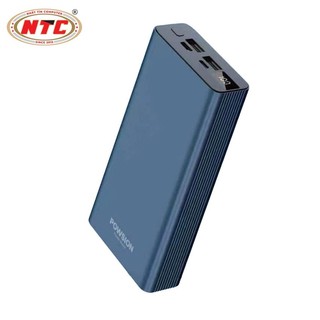 Sạc Dự Phòng POWSION PS-02 20000mAh TypeC PD 20W, 2 USB-A QC3.0 22.5W, Vỏ Kim Loại (Xám) - Phụ Kiện Nhất Tín