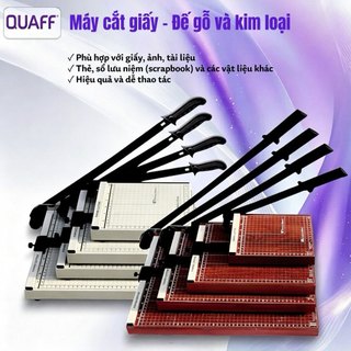 QUAFF Máy cắt giấy  (gỗ/kim loại) – A3 A4 – Ảnh, bìa, DIY, văn phòng – Cao cấp