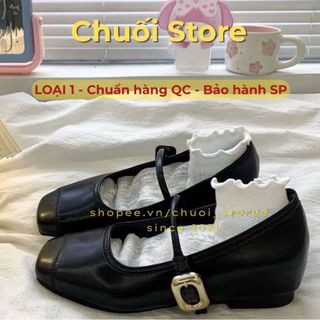 Giày bệt nữ da PU tổng hợp dệt vải đế cao su sang chảnh tiểu thư xinh xắn êm ái