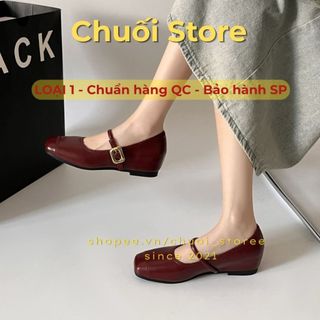 Giày bệt nữ da PU tổng hợp dệt vải đế cao su sang chảnh tiểu thư xinh xắn êm ái