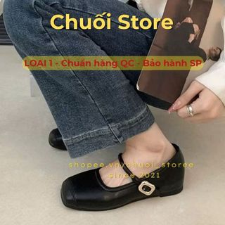 Giày bệt nữ da PU tổng hợp dệt vải đế cao su sang chảnh tiểu thư xinh xắn êm ái