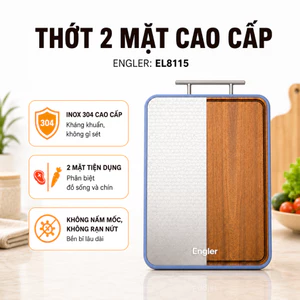 Thớt 2 Mặt Engler EGL8225 Kháng Khuẩn, Chống Trượt, Cắt Thịt Rau Riêng Biệt An Toàn Cho Sức Khỏe