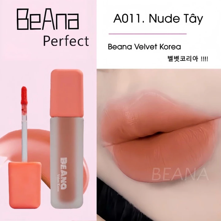 Son kem BeAna màu nude tây, son tone tây, màu son tone nude sang chảnh, không kén da