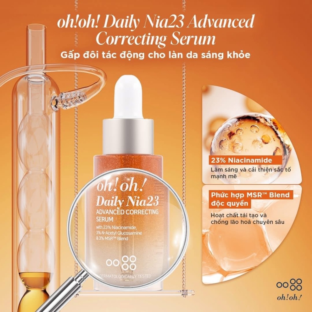 [HÀNG CÔNG TY] Serum 23% Niacinamide Oh!Oh! Dưỡng Da Cấp Ẩm Sáng Da Làm Đều Màu Da 30ml