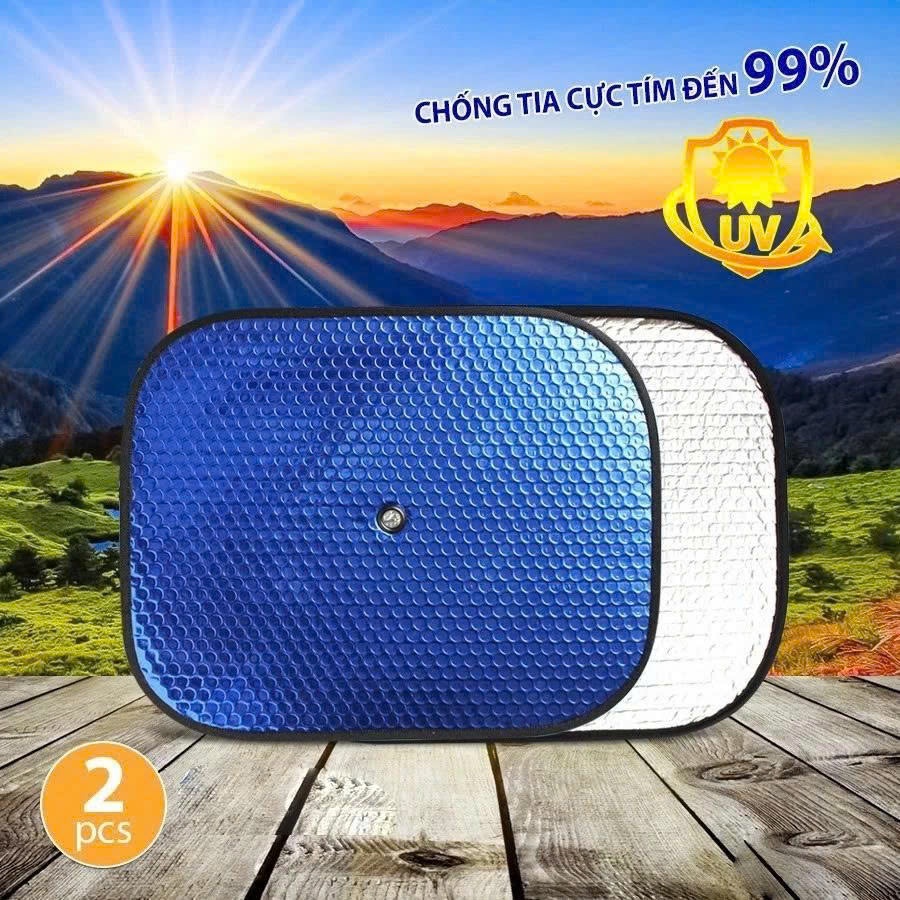 Tấm Cách Nhiệt Che Nắng Cửa Sổ Ô Tô Loại Nhỏ Kích Thước 44x36cm. Phù Hợp Mọi Loại Xe (TẶNG KÈM NÚM HÍT)