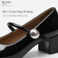 Giày cao gót nữ mule bít mũi 4cm quai ngang quai hậu, dép nữ cao gót thanh lịch