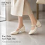 Giày cao gót nữ mule bít mũi 4cm quai ngang quai hậu, dép nữ cao gót thanh lịch