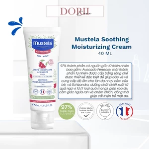 Kem Dưỡng Da Mặt Cho Trẻ Sơ Sinh & Em Bé Có Da Nhạy Cảm Mustela Soothing Moisturizing Cream 40ml
