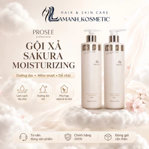 Cặp Dầu Gội Xả Prosee Sakura Moisturizing PS7-PC7 780ml/Chai | Dưỡng Ẩm, Mềm Mượt, Dễ Chải.