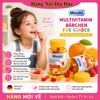 Kẹo Gấu Mivolis Mutivitamin Thơm Ngon Bổ Hương Trái Cây Cho Bé của Đức