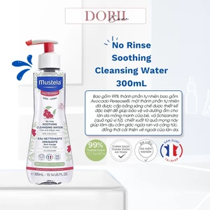 Mustela Nước Làm Sạch Mặt, Cơ Thể Cho Trẻ Sơ Sinh, Trẻ Nhỏ Da Nhạy Cảm No-Rinse Soothing Micellar Cleansing Water 300ml