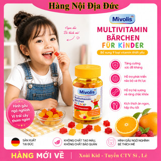 Kẹo Gấu Mivolis Mutivitamin Thơm Ngon Bổ Hương Trái Cây Cho Bé của Đức