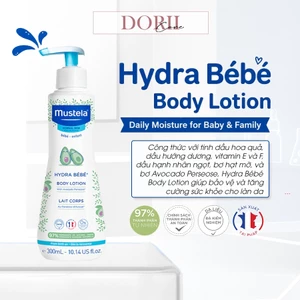 Sữa Dưỡng Ẩm Toàn Thân Cho Bé Mustela Hydra Bebe Body Lotion 300ml (mẫu mới)