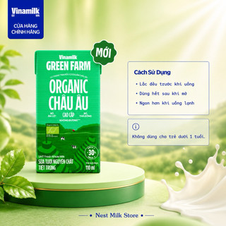 Sữa Tươi Tiệt Trùng Vinamilk Green Farm Organic Cao Cấp 110ml - Thùng 48 Hộp