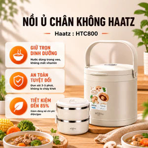 Nồi Ủ Chân Không Haatz HTC800 4.5L Giữ Nhiệt 8 Giờ Ủ Cháo Hầm Xương Tiết Kiệm Điện
