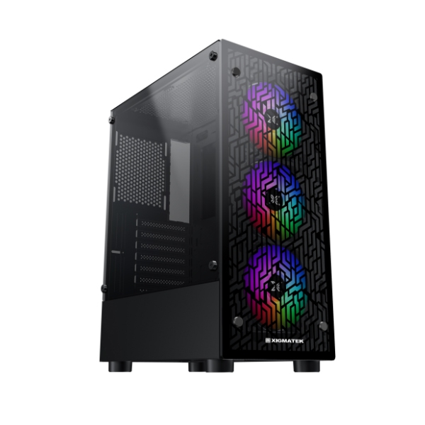 Vỏ Case Máy Tính Xigmatek NYA - Mid Tower Kính Cường Lực Hỗ Trợ ATX M-ATX ITX Màu Đen (Không Kèm Fan) | BigBuy360 - bigbuy360.vn