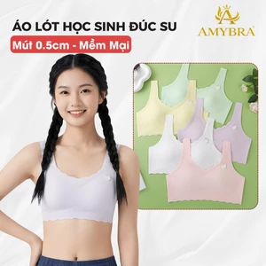 Áo lót học sinh chất su thoáng mát, áo ngực nữ đệm mỏng phong cánh nhẹ nhàng AMYBRA A741