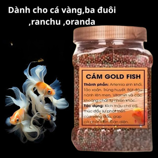 Cám Cá Gold Fish Hạt 1.5mm, Thức Ăn Cho Cá Sư Tử, Cá Chép Sư Tử Giúp Phát Triển Và Kích Lên Màu