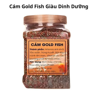 Cám Cá Gold Fish Hạt 1.5mm, Thức Ăn Cho Cá Sư Tử, Cá Chép Sư Tử Giúp Phát Triển Và Kích Lên Màu