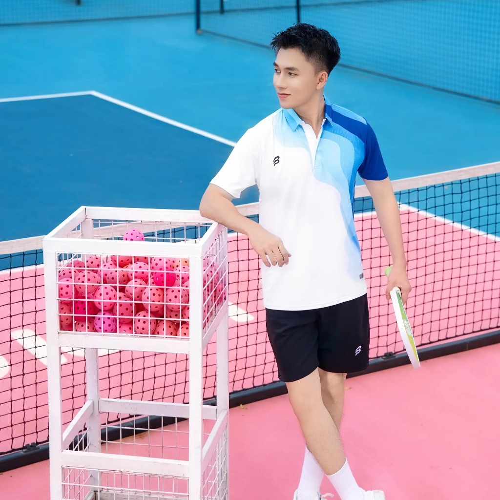 Áo Polo Loang Nam AZ FASHION Áo Thun Thể Thao Nam Có Cổ Họa Tiết Sóng Màu Đánh Cầu Lông Pickleball Cao Cấp