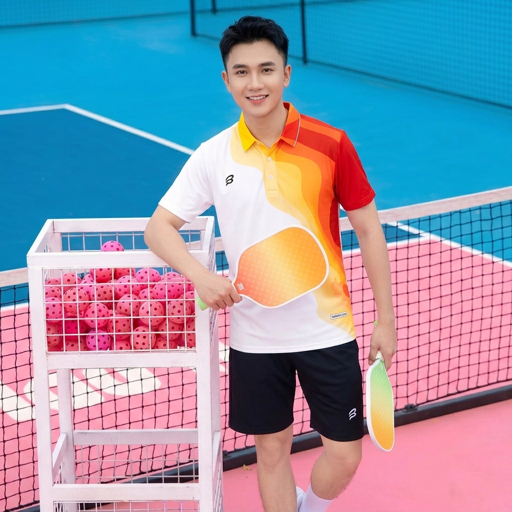 Áo Polo Loang Nam AZ FASHION Áo Thun Thể Thao Nam Có Cổ Họa Tiết Sóng Màu Đánh Cầu Lông Pickleball Cao Cấp