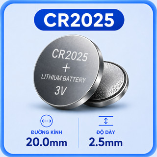 (Vỉ 5 Viên) Pin cúc áo CR1216, CR1220, CR1616, CR1620, CR1632, CR2016, CR2025, CR2032, CR2430