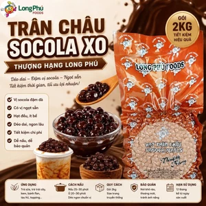 Trân Châu Thượng Hạng Socola XO Có Vị Ngọt LONG PHÚ - Topping, Nguyên Liệu Trà Sữa Cao Cấp