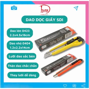 Dao Dọc Giấy Loại To SDI 0423, Loại Nhỏ SDI 0404 ( Tặng Kèm 1 Lưỡi Dự Phòng )