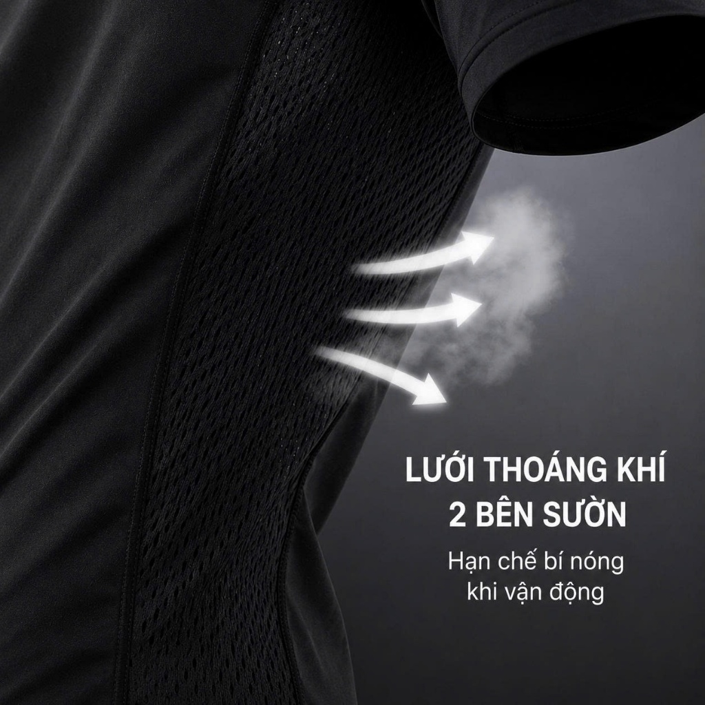 Set đồ thể thao nam APEX SPORT áo thun + quần short 2 lớp, đồ tập gym chạy bộ cầu lông nam