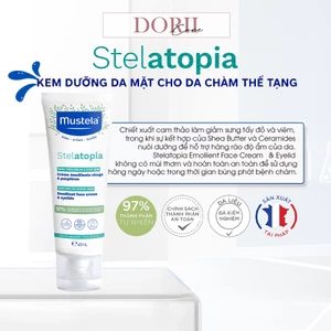 Mustela Kem Dưỡng Mặt Cho Da Chàm Thể Tạng Stelatopia Emollient Face Cream 40ml