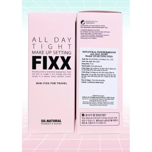 Xịt nền trang điểm mịn màng SONATURAL POWDER4ROOM ALL DAY TIGHT MAKE UP SETTING FIXX (35ml) hồng IS143